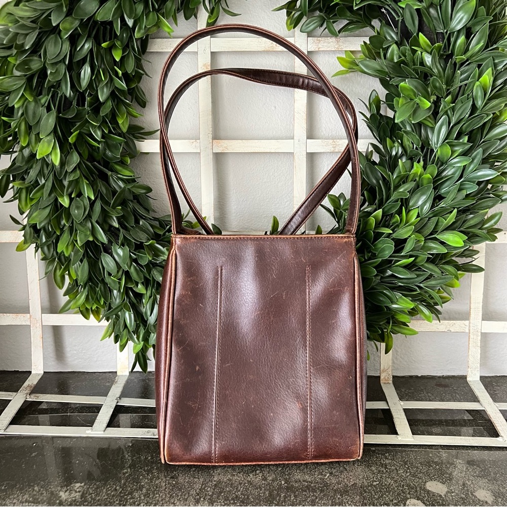 Nine West | Vintage 90s | Brown Leather Crossbody Bag - Picture 10 of 11